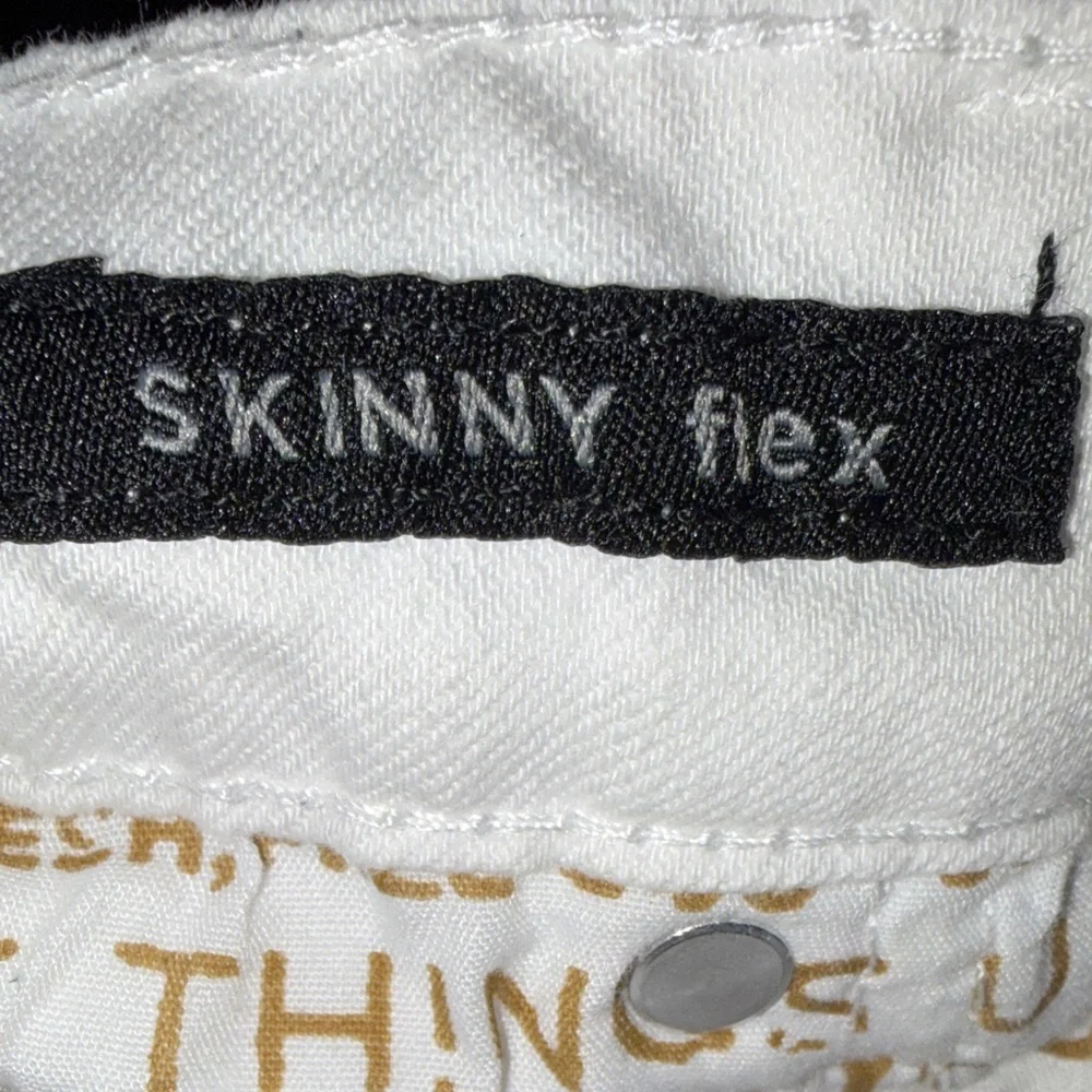 Black Premium Men's White Skinny Flex Jeans Size 32 / 34 #115 🏷️ - Picture 15 of 16